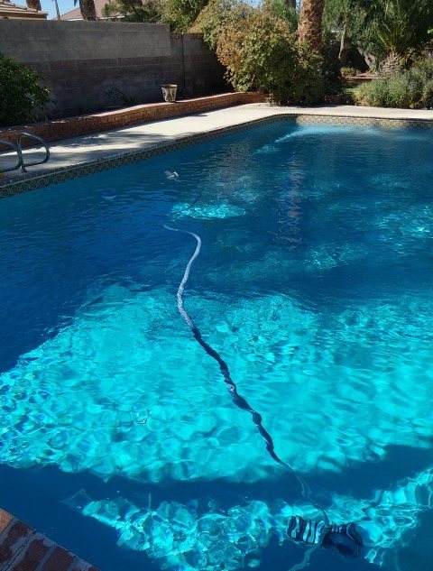 Clear residential pool