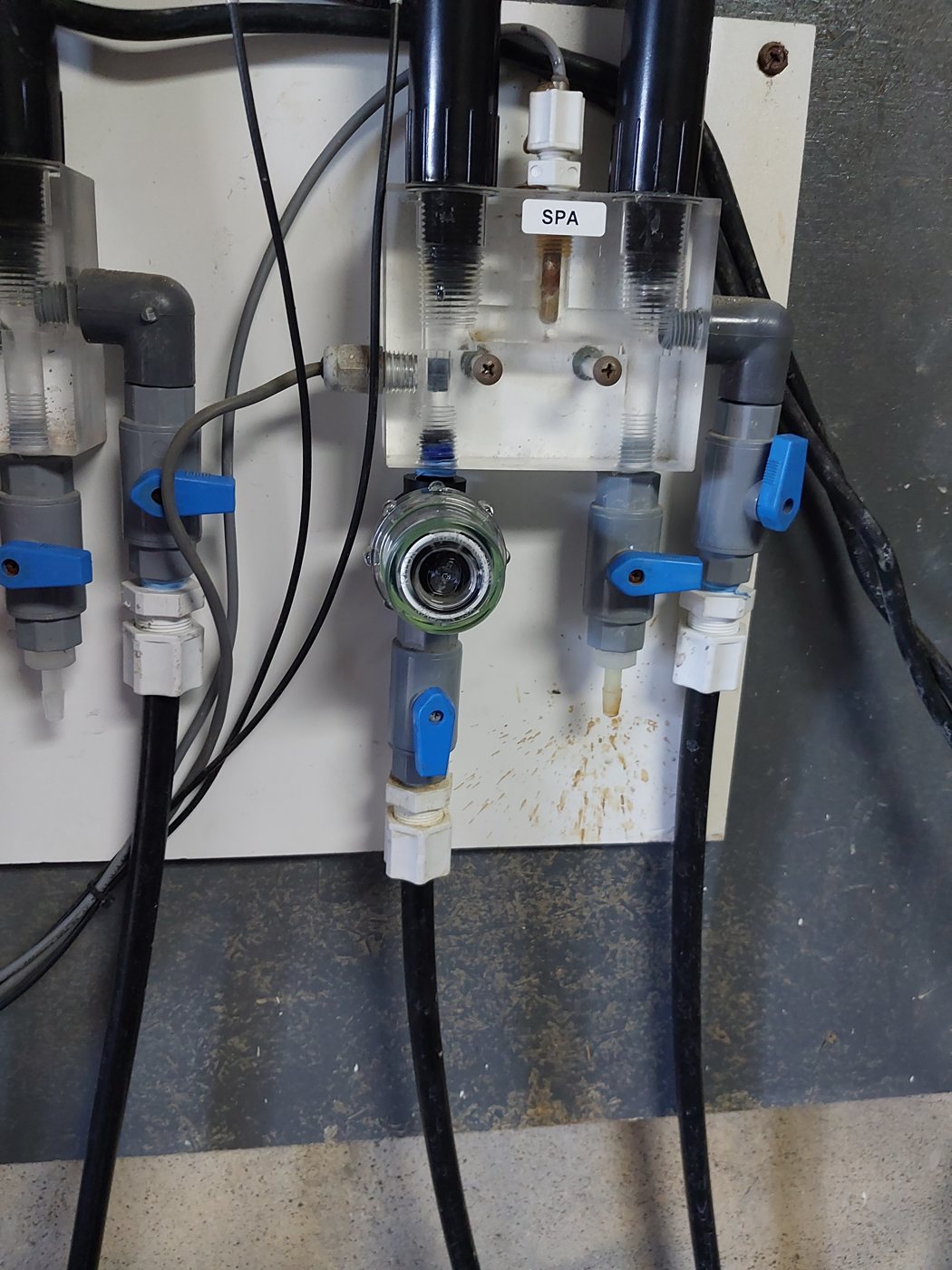 Flow cells and probes for pool and spa