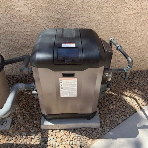 New heater, residential pool by Fresh & Clear Pool Service