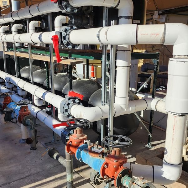 Commercial filter system by Fresh & Clear Pool Service