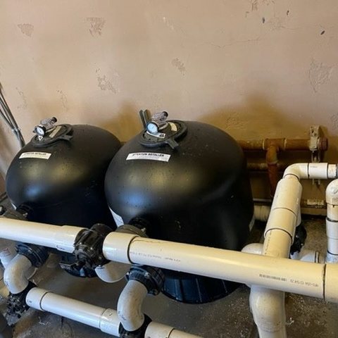 Commercial sand filters by Fresh & Clear Pool Service