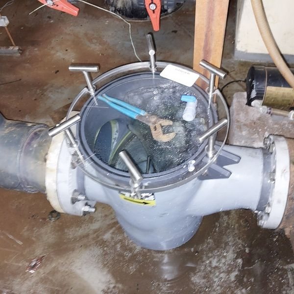 Commercial pump strainer repair by Fresh & Clear Pool Service