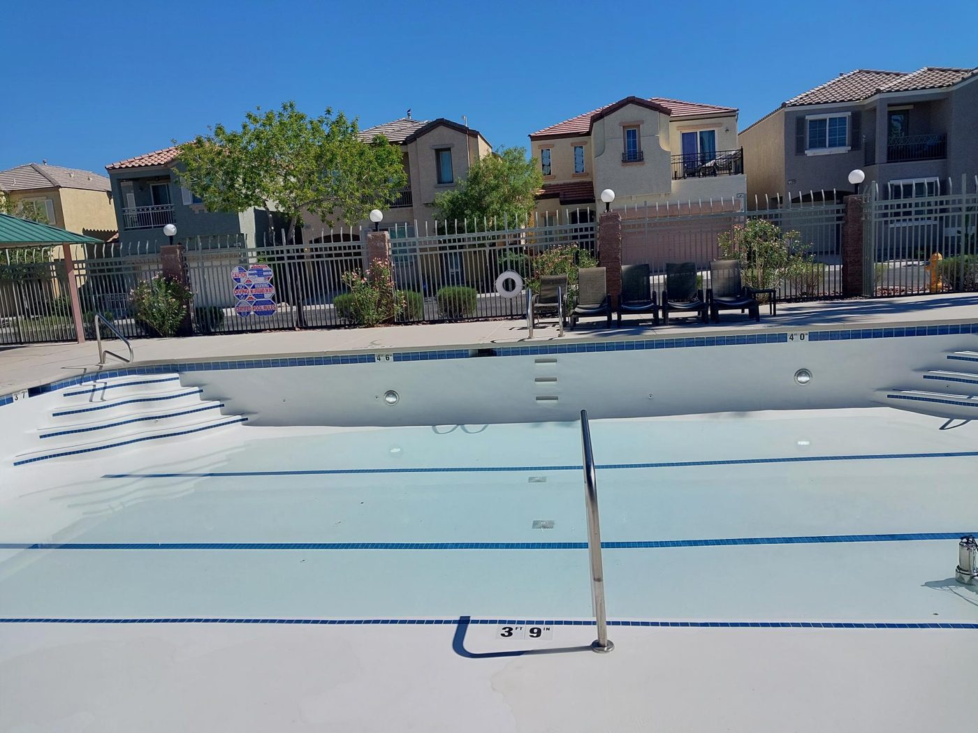Commercial pool after an LED light upgrade