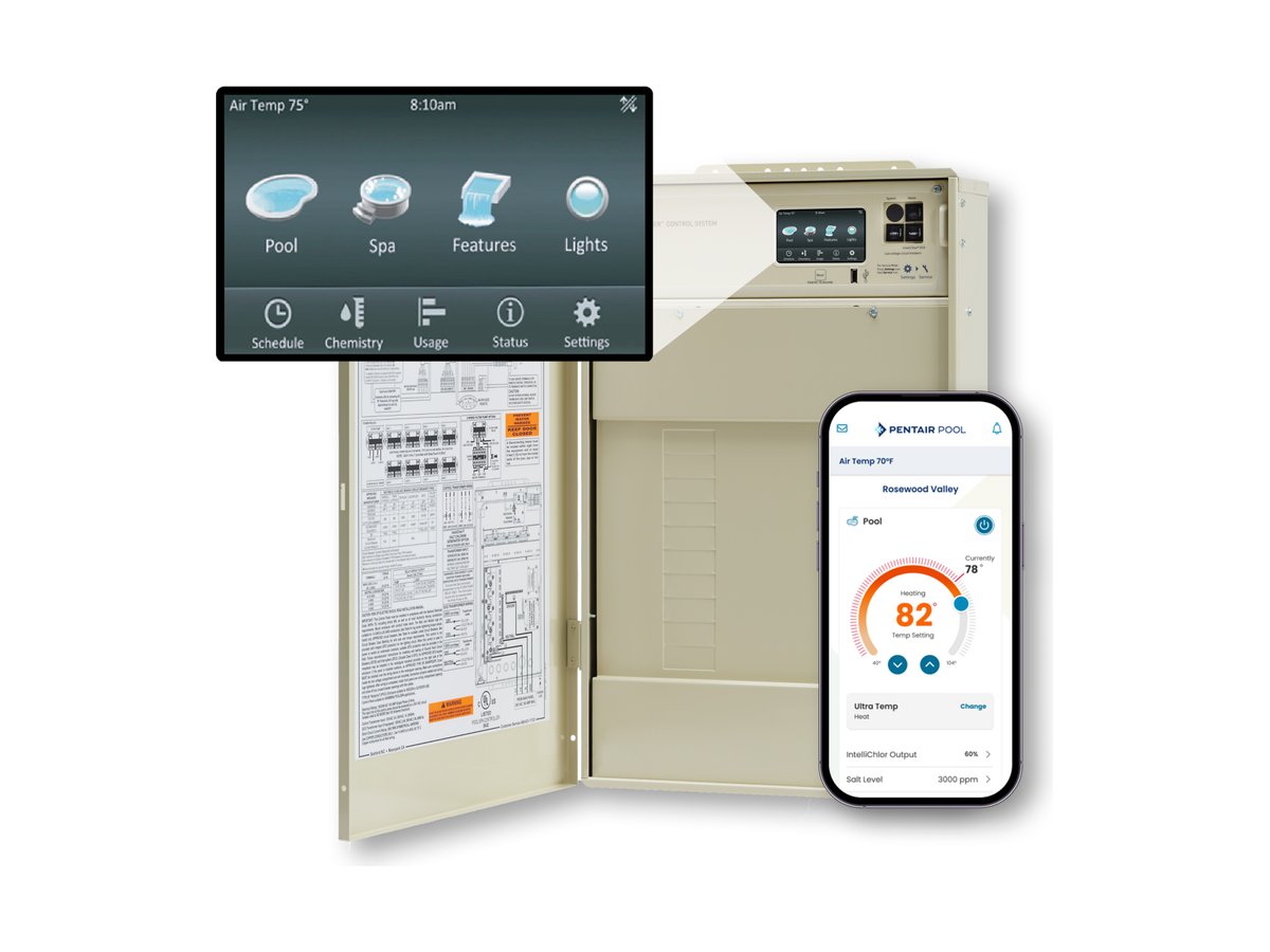 Pentair IntelliCenter pool control system with app