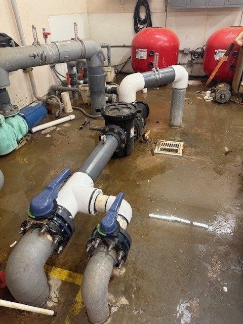 Commercial pool pump and plumbing install