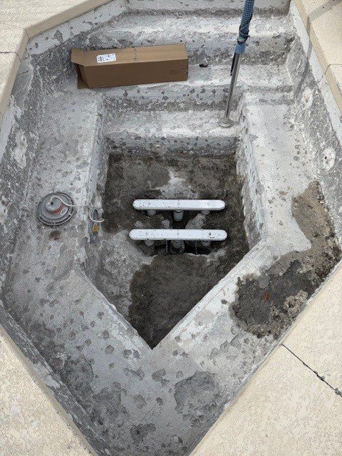 Commercial suction outlet sump during a VGBA upgrade